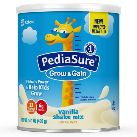 PediaSure® Grow & Gain Shake Mix Vanilla Pediatric Oral Supplement, 14.1 oz. Can PediaSure® Grow & Gain Shake Mix