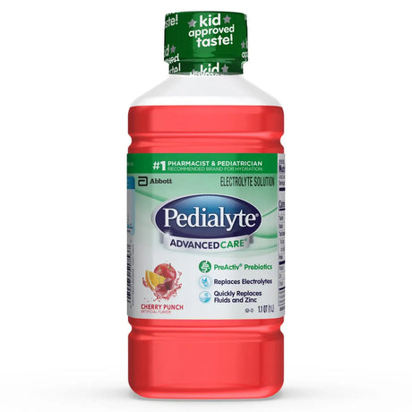 Pedialyte® AdvancedCare™ Cherry Punch Electrolyte Solution, 1 Liter Bottle Pedialyte® AdvancedCare™