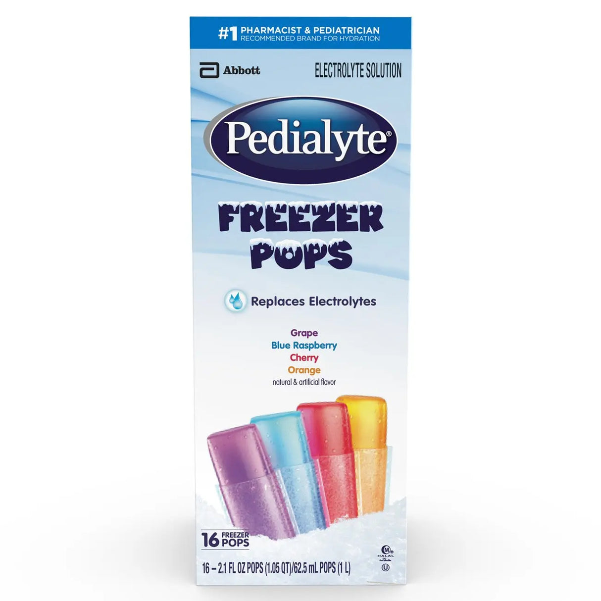 Pedialyte® Freezer Pop Electrolyte Solution, Assorted Flavors Pedialyte® Freezer Pops