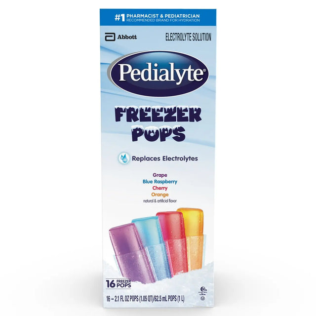 Pedialyte® Freezer Pop Electrolyte Solution, Assorted Flavors Pedialyte® Freezer Pops