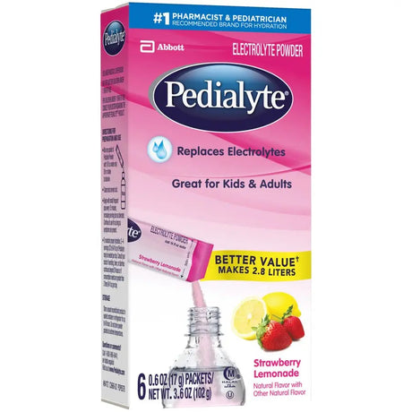 Pedialyte® Strawberry Lemonade Electrolyte Powder Pedialyte® Powder Packs