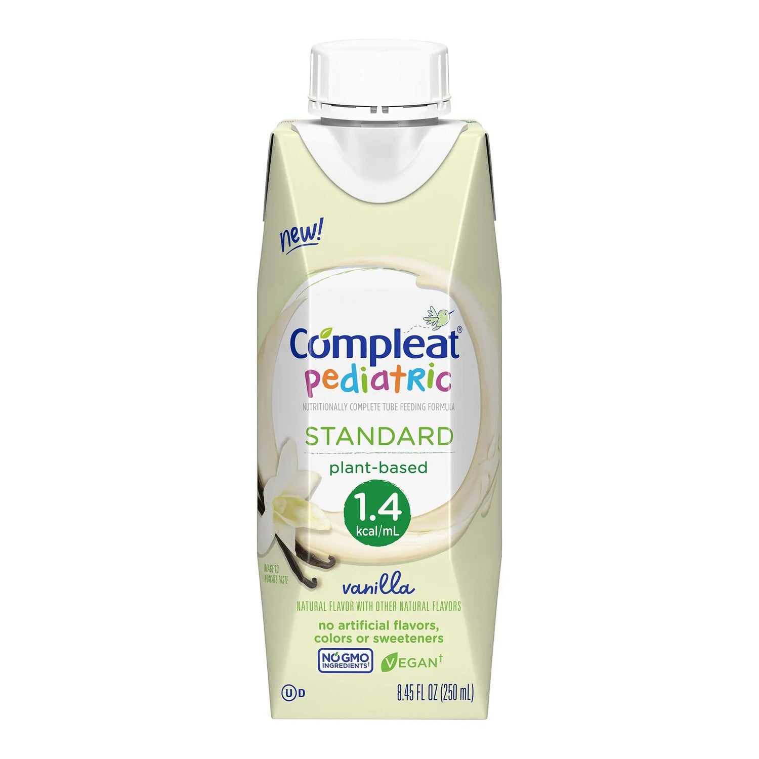 Pediatric Oral Supplement Compleat® Pediatric Standard 1.4 Cal Vanilla Flavor 8.45 oz. Carton Liquid Plant Based Food Allergies Compleat® Pediatric Standard 1.4 Cal