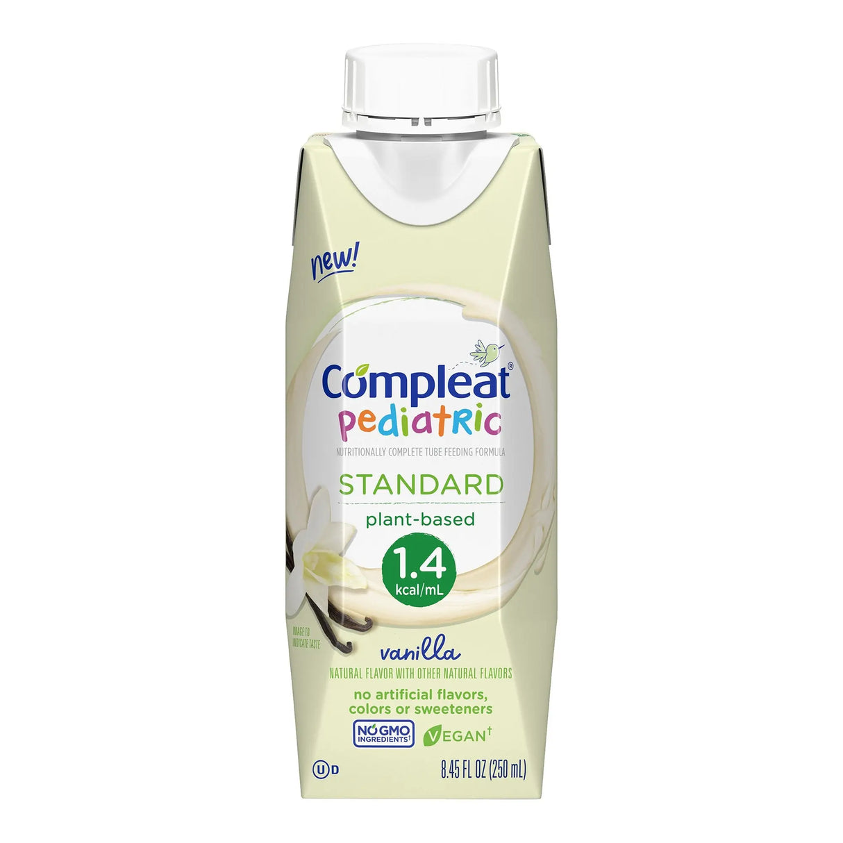 Pediatric Oral Supplement Compleat® Pediatric Standard 1.4 Cal Vanilla Flavor 8.45 oz. Carton Liquid Plant Based Food Allergies Compleat® Pediatric Standard 1.4 Cal