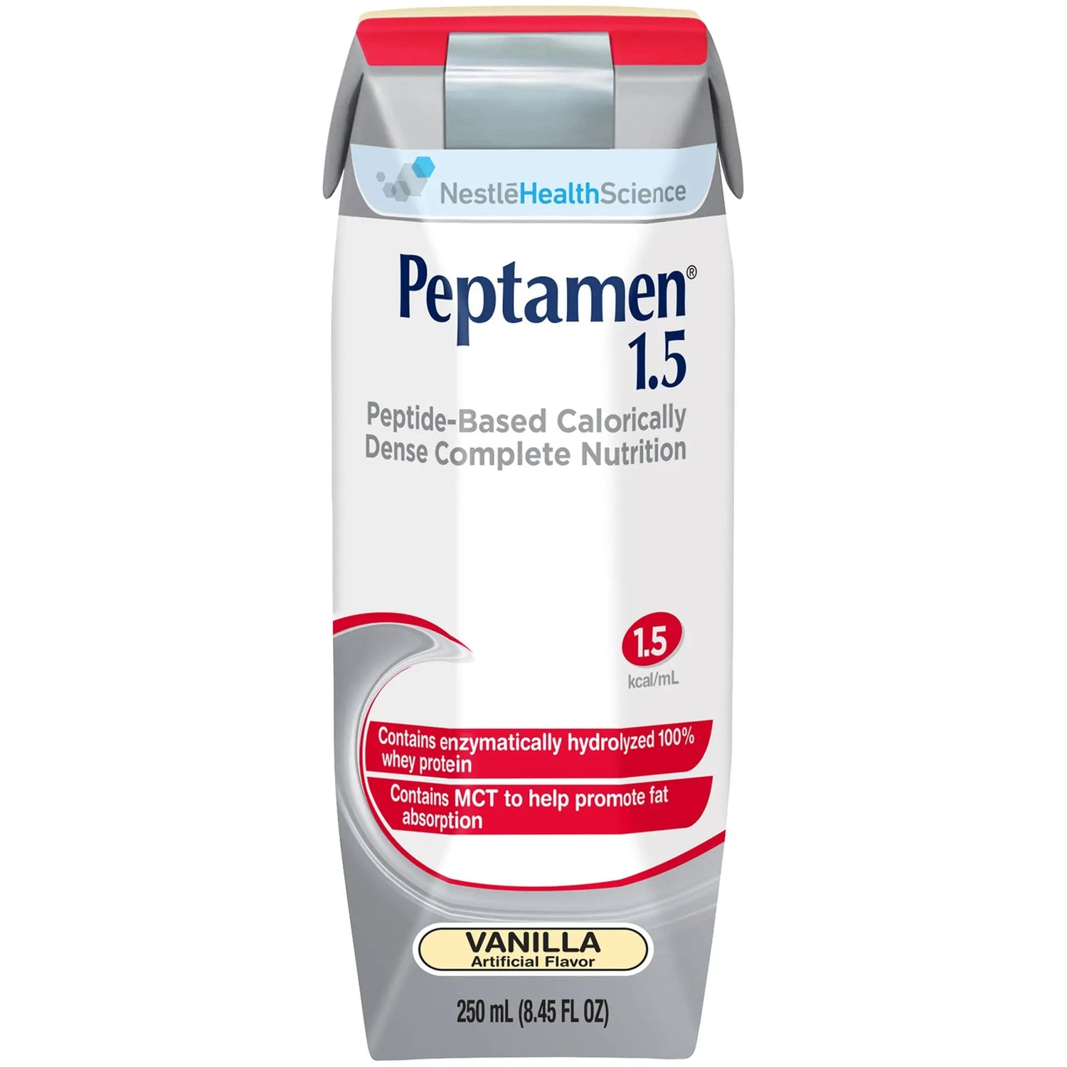 Peptamen® 1.5 Vanilla Peptide-Based Calorically Dense Complete Nutrition, 250 mL Carton Peptamen® 1.5