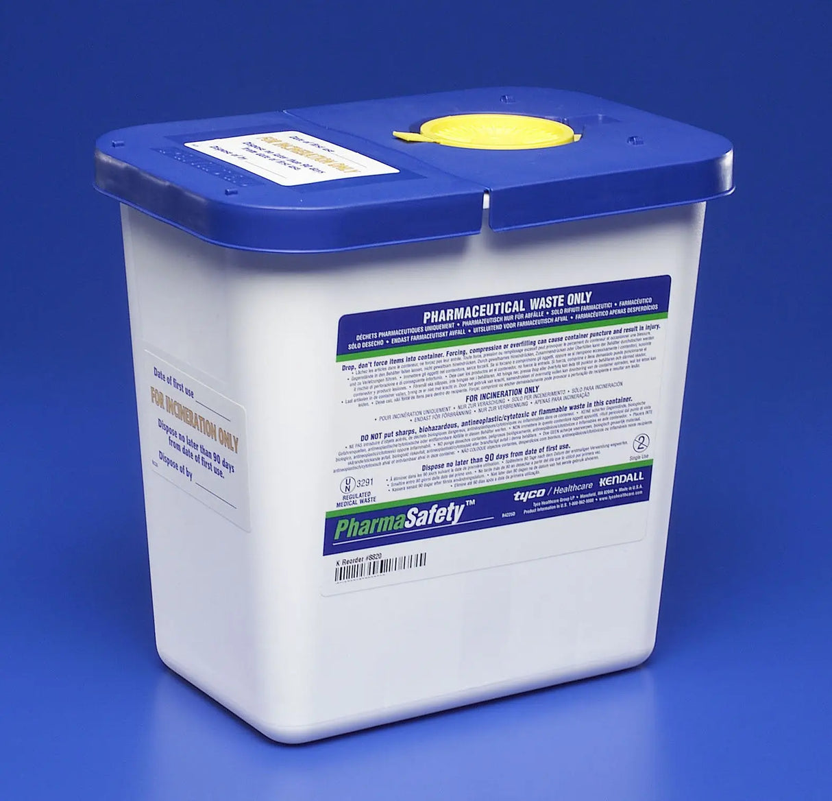 PharmaSafety™ Pharmaceutical Waste Container, 2 Gallon, 10 x 10½ x 7¼ Inch PharmaSafety™