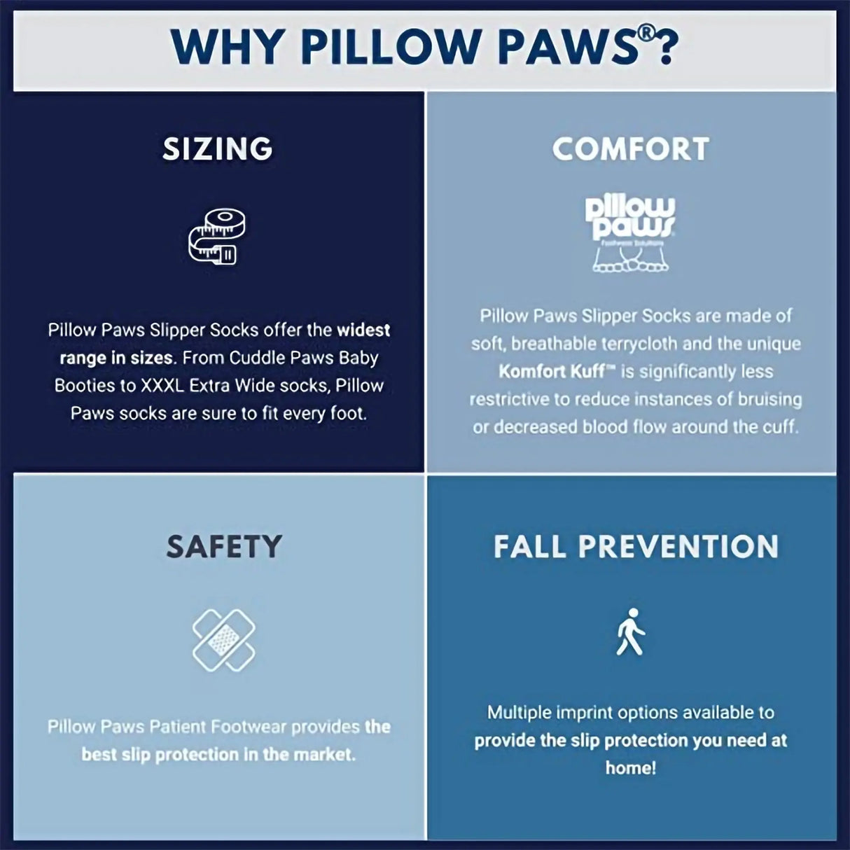 Pillow Paws® Ankle High Double Imprint Terries™ Slipper Socks, 3X-Large Pillow Paws® 360° Imprint