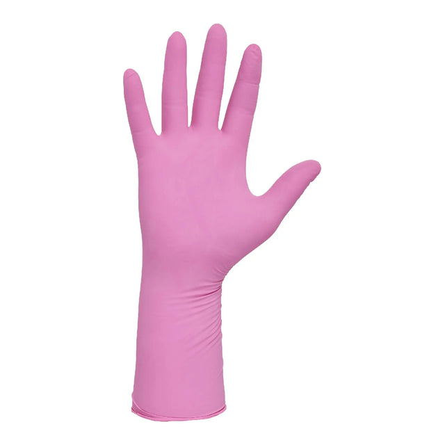 Pink Underguard Nitrile Extended Cuff Length Exam Glove, Medium, Pink PINK UNDERGUARD