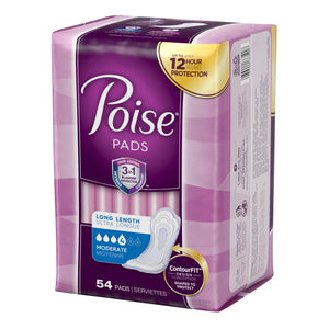 Poise Bladder Control Pads, Adult Women, Moderate Absorbency, Disposable, 12.20" Length - getMovility