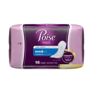 Poise Bladder Control Pads, Adult Women, Moderate Absorbency, Disposable, 12.4" Length - getMovility