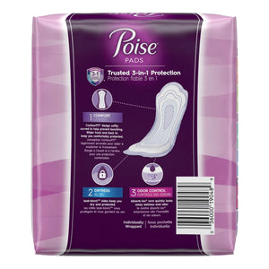 Poise Bladder Control Pads, Disposable, Heavy Absorbency, Regular Length, 3" x 11", Adult Female, Absorb-Loc Core - getMovility