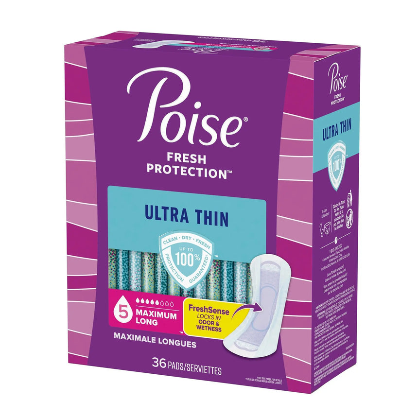Poise® Fresh Protection™ Ultra Thin Pads, Maximum Long Poise® Fresh Protection™ Ultra Thin