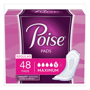 Poise® Maximum Bladder Control Pad, 12.9 Inch Length Poise® Fresh Protection™