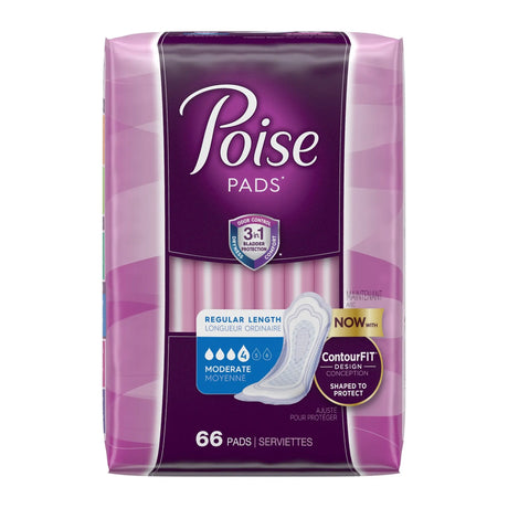 Poise® Moderate Bladder Control Pad, Regular Length - getMovility