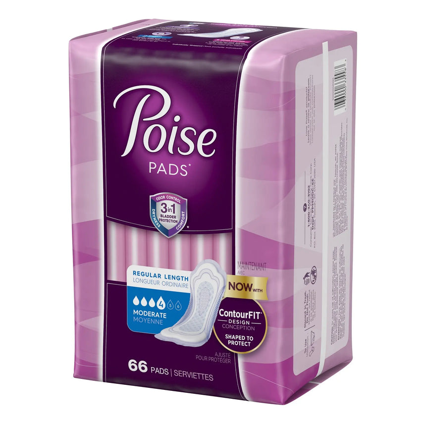 Poise® Moderate Bladder Control Pad, Regular Length - getMovility