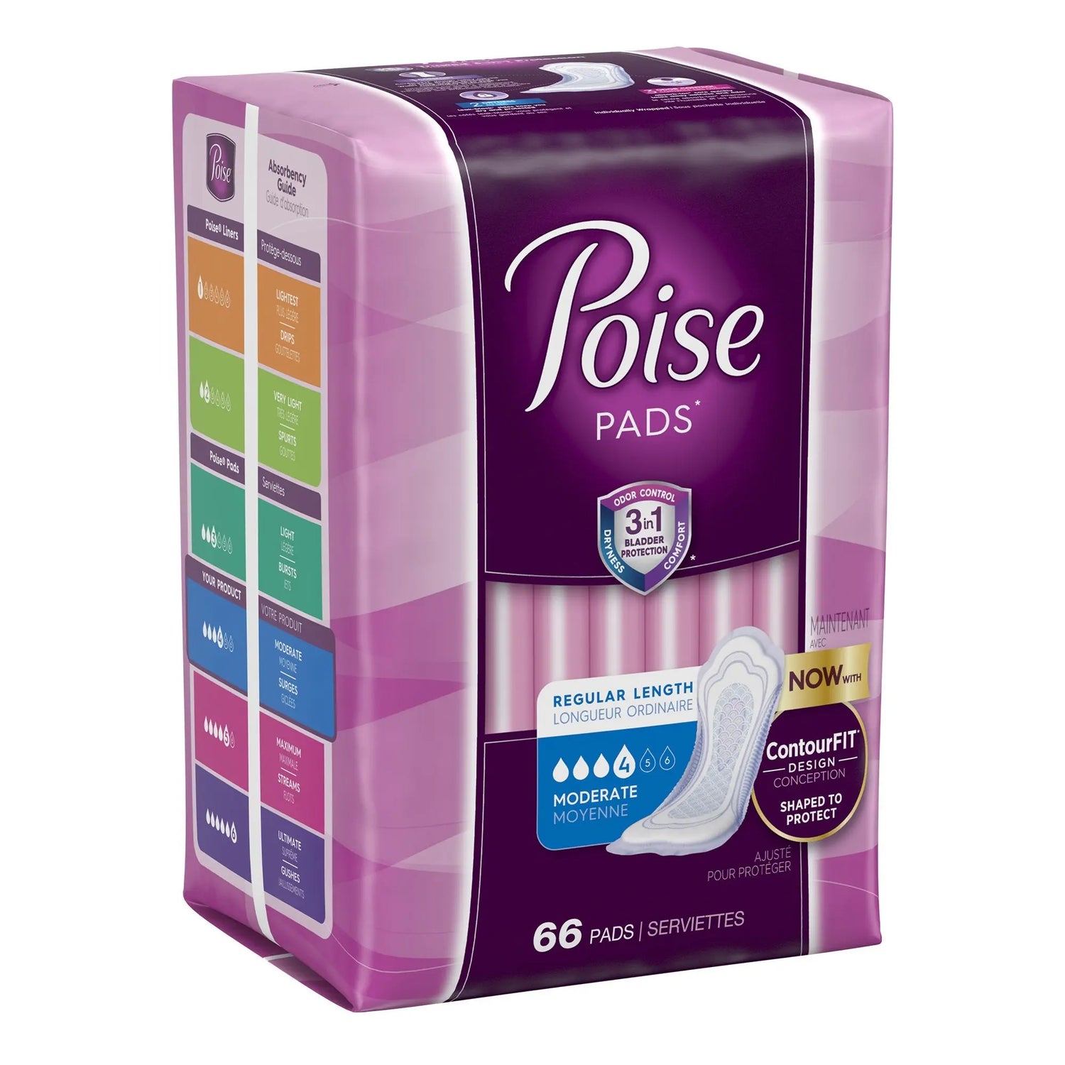 Poise® Moderate Bladder Control Pad, Regular Length - getMovility