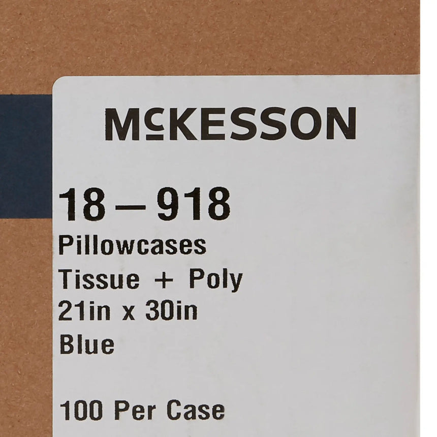 McKesson Blue Tissue/Poly Disposable Pillowcase, 21 x 30 Inch McKesson