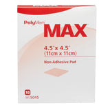 PolyMem® Max® Nonadhesive without Border Foam Dressing, 4½ x 4½ Inch PolyMem® Max®