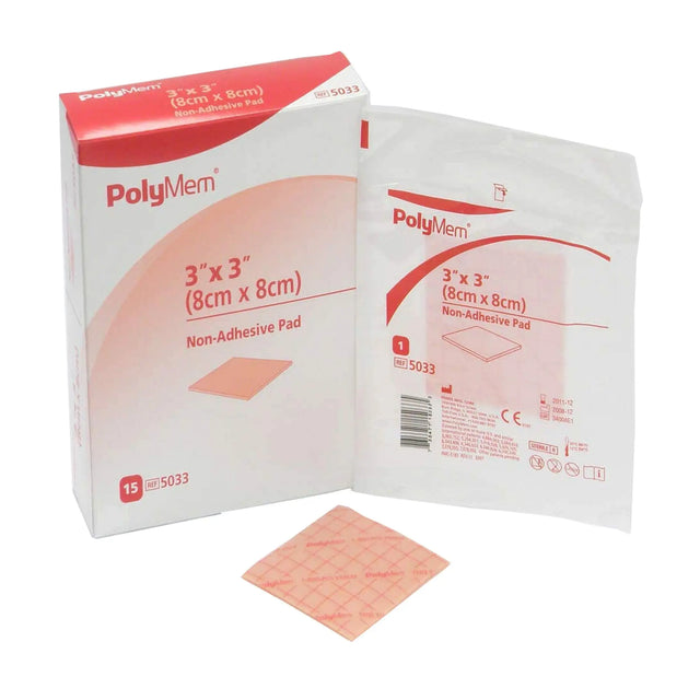 PolyMem® Nonadhesive without Border Foam Dressing, 3 x 3 Inch PolyMem®