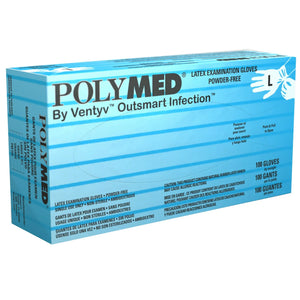 Polymed® Latex Exam Glove, Large, Ivory Polymed®