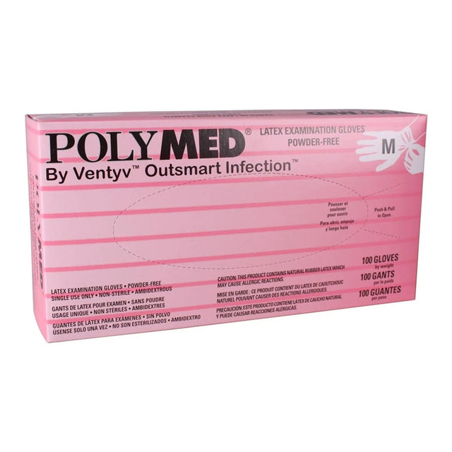 Polymed® Latex Exam Glove, Medium, Ivory Polymed®