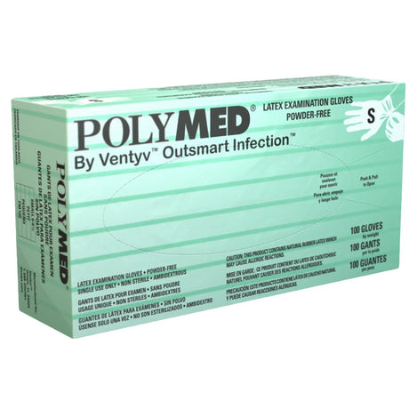 Polymed® Latex Exam Glove, Small, Ivory Polymed®