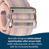 Posey® Gait Belt, Nickel Buckle, Pastel Striped, 54-Inch Length Posey®