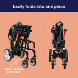 Power Wheelchair Feather Power Wheelchair 18 Inch Seat Width 250 lbs. Weight Capacity Feather Power Wheelchair