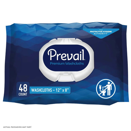 Prevail Adult Washcloths, Soft Pack, Aloe, Vitamin E, 12" x 8" Prevail®