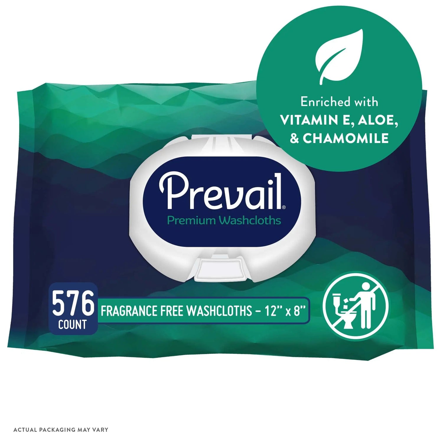 Prevail Adult Washcloths, Soft Pack, Aloe, Vitamin E, 12" x 8" Prevail®