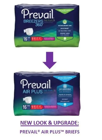 Prevail® Air Plus™ Daily Briefs, Size 2 Prevail® Air Plus™