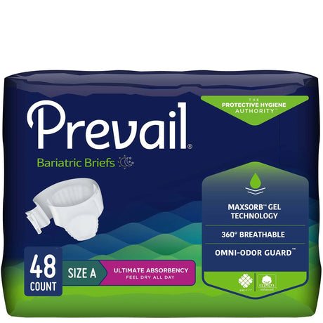 Prevail® Bariatric Ultimate Incontinence Brief, Size A Prevail® Bariatric