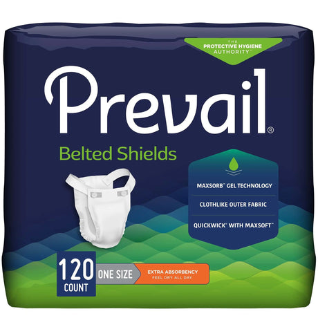 Prevail® Belted Shields Extra Incontinence Belted Undergarment, One Size Fits Most Prevail® Belted Shields