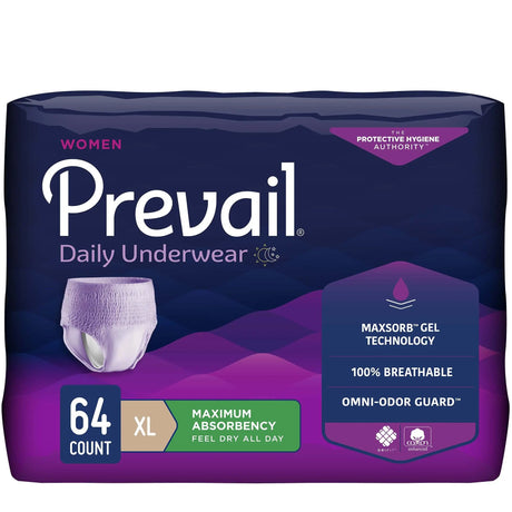 Prevail® Daily Absorbent Underwear, X-Large, Lavender Prevail® For Women Daily Underwear