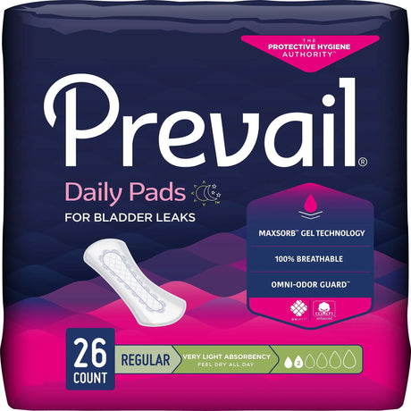 Prevail® Daily Liner Very Light Bladder Control Pad, 7½-Inch Length - getMovility