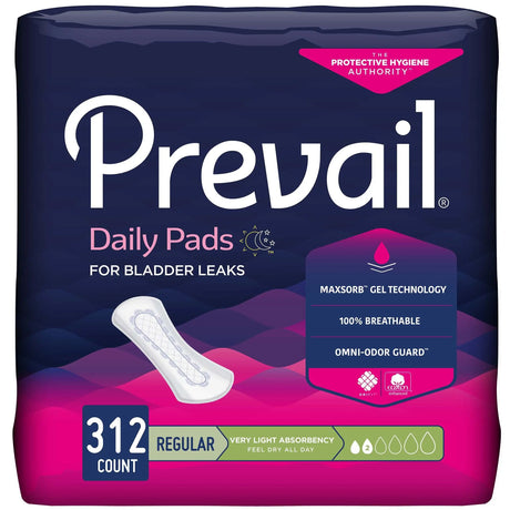 Prevail® Daily Liner Very Light Bladder Control Pad, 7½-Inch Length - getMovility