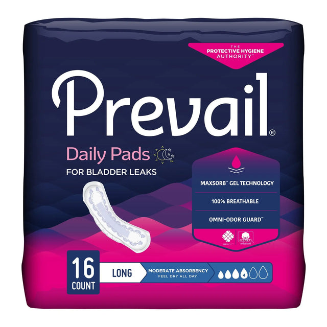 Prevail® Daily Pads Moderate Bladder Control Pad, 11-Inch Length - getMovility