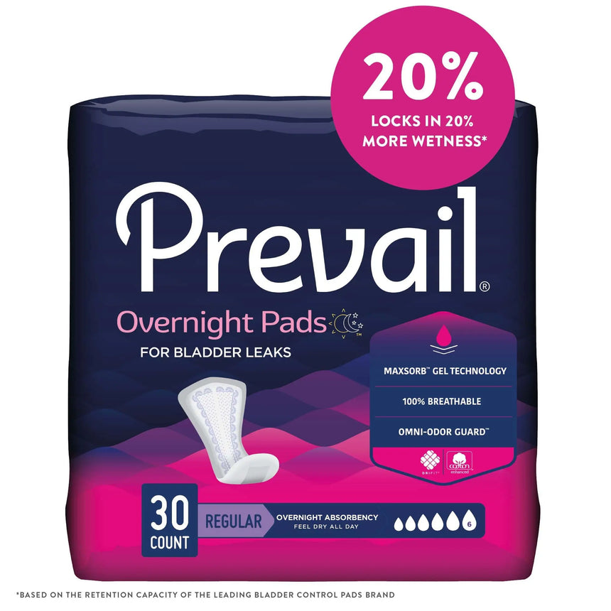 Prevail® Daily Pads Overnight Bladder Control Pad, 16-Inch Length - getMovility