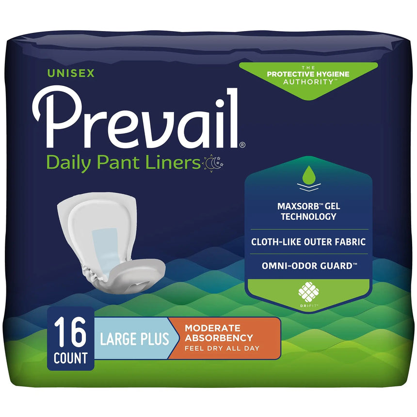 Prevail® Daily Pant Liners Moderate Absorbency Bladder Control Pad, 28-Inch Length - getMovility