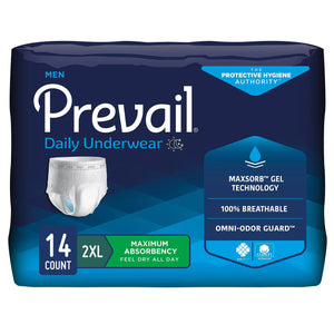 Prevail® Daily Underwear Maximum Absorbent Underwear, Extra Extra Large Prevail® Men's Daily Underwear