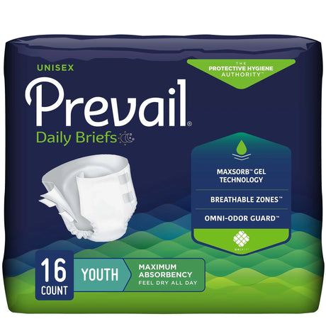 Prevail® Maximum Incontinence Brief, Extra Small (Youth) Prevail®