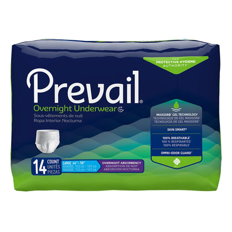 Prevail® Overnight Absorbent Underwear, Large Prevail® Overnight