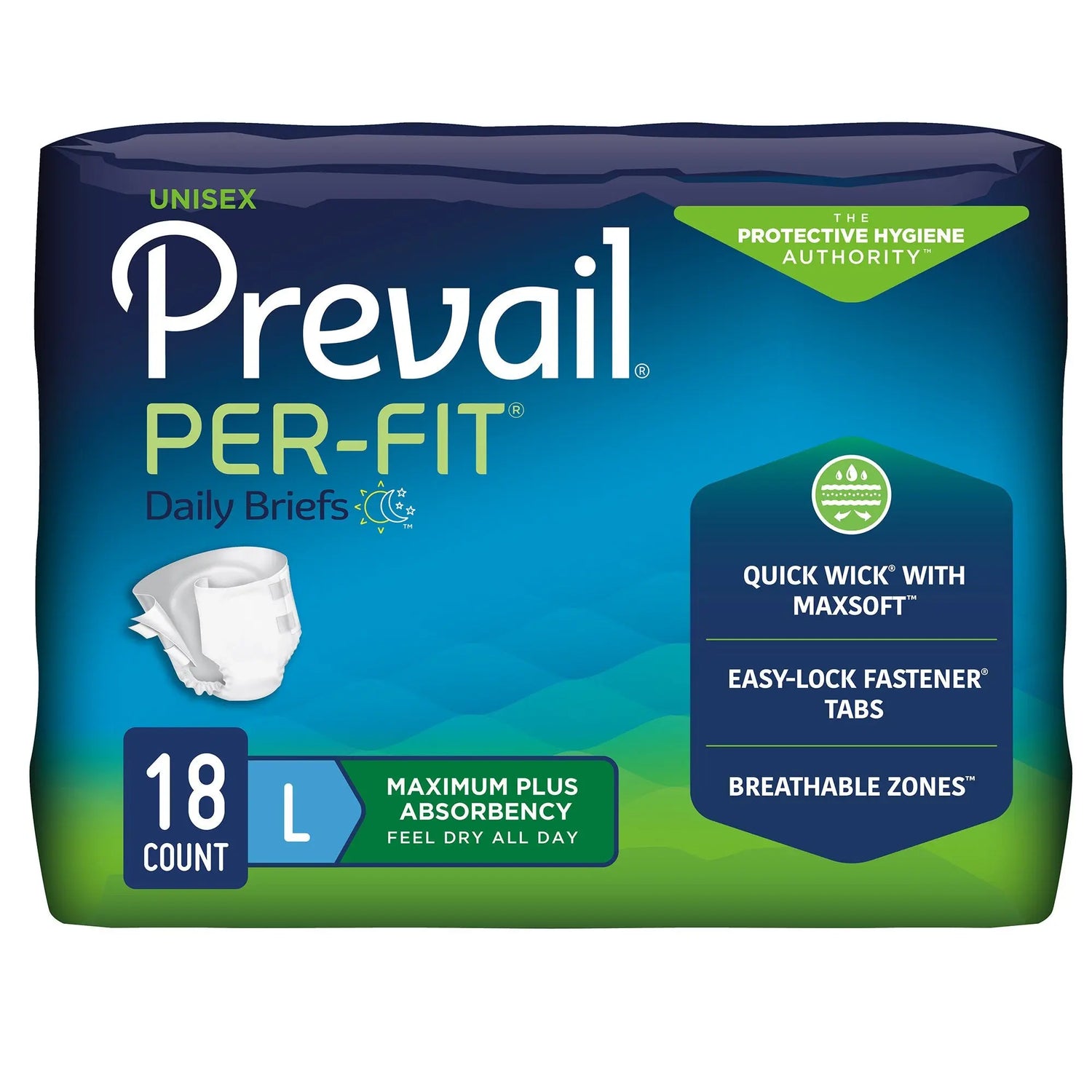 Prevail® Per-Fit® Maximum Incontinence Brief, Large Prevail® Per-Fit®