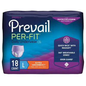 Prevail® Per-Fit® Women Extra Absorbent Underwear, Large Prevail® Per-Fit® Women