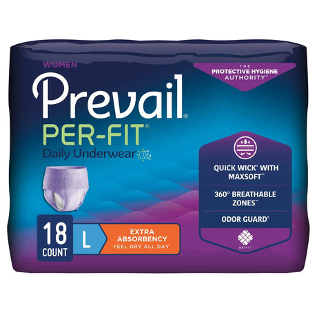 Prevail® Per-Fit® Women Extra Absorbent Underwear, Large Prevail® Per-Fit® Women