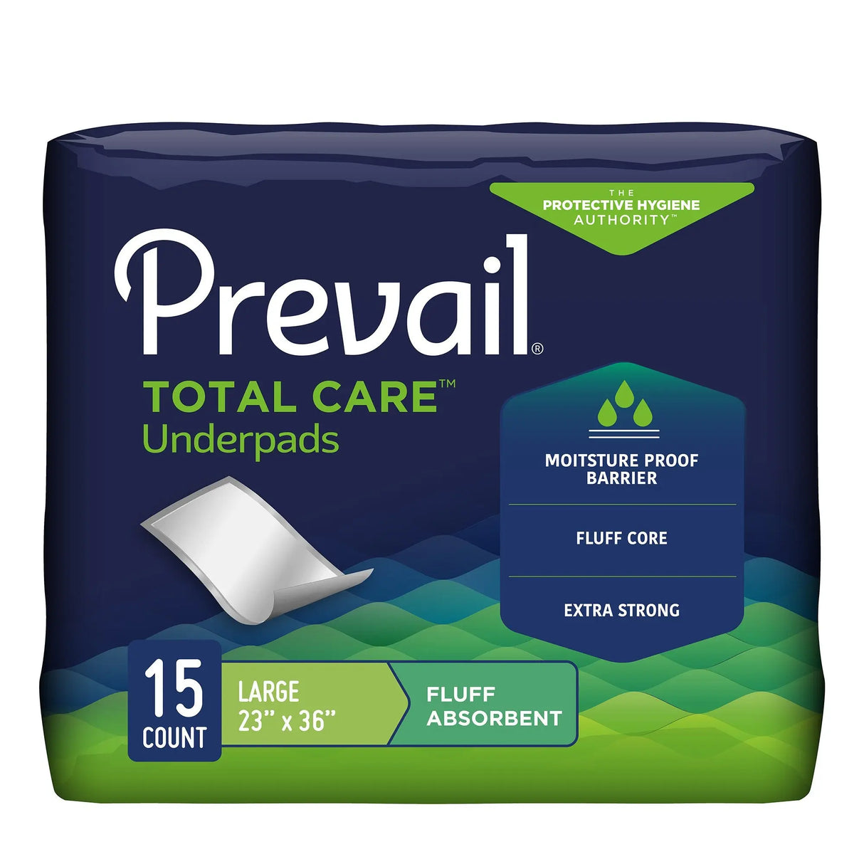 Prevail® Total Care™ Fluff Underpads, Large Prevail® Total Care™