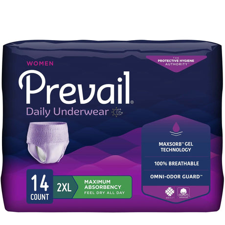 Prevail® for Women Daily Absorbent Underwear, 2X-Large Prevail® For Women Daily Underwear