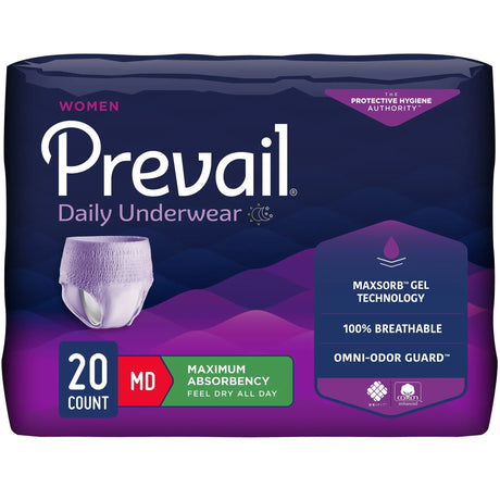 Prevail® for Women Daily Maximum Absorbent Underwear, Medium Prevail® For Women Daily Underwear