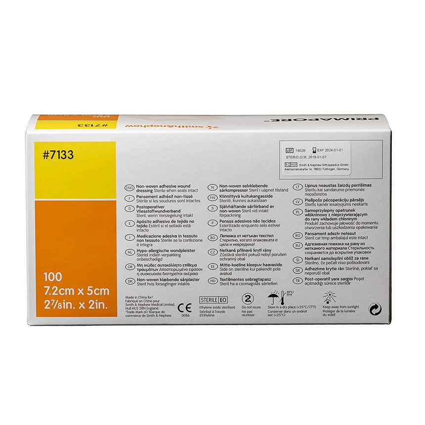 Primapore White Adhesive Dressing, 2 x 3 Inch Primapore