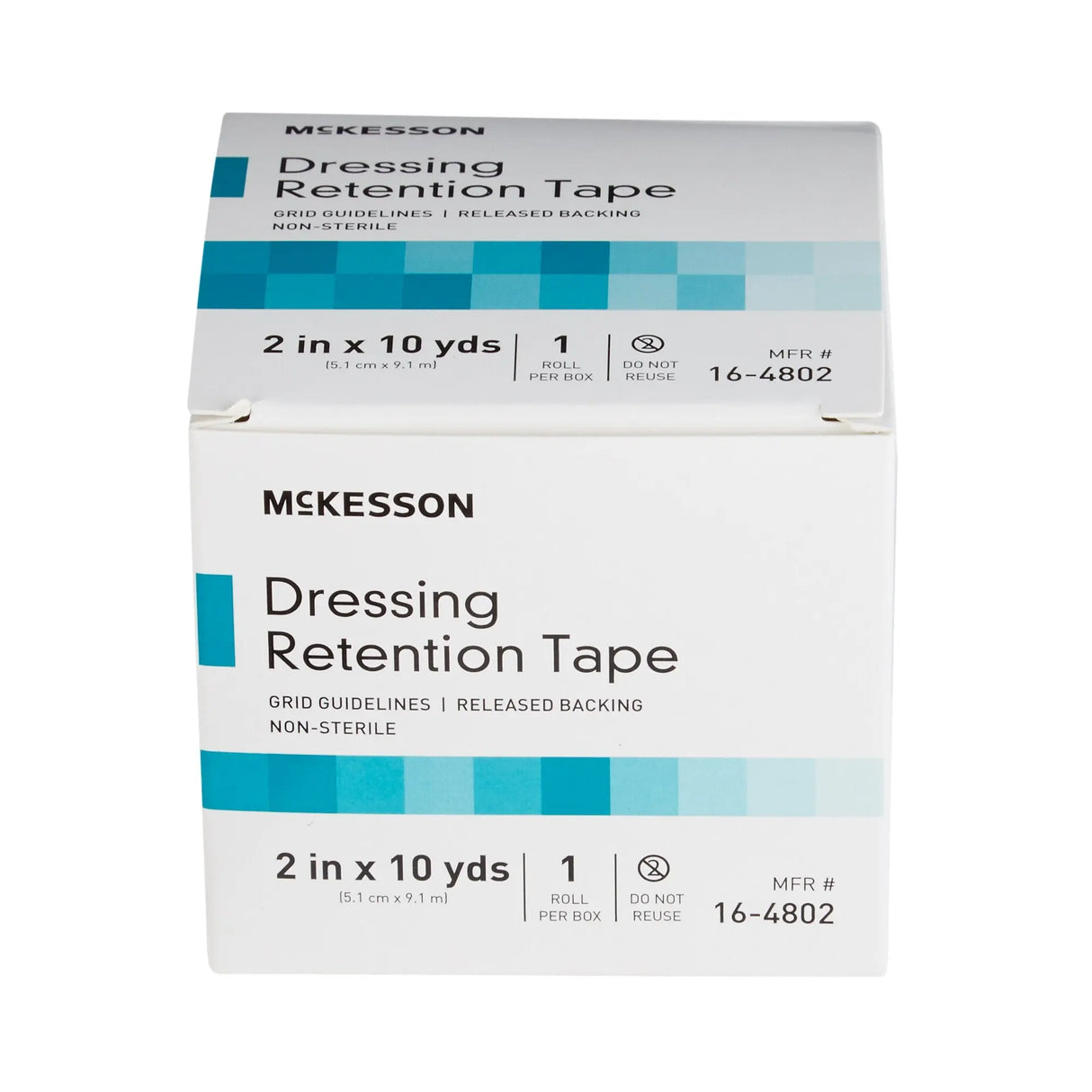 McKesson Nonwoven Fabric / Printed Release Paper Dressing Retention Tape, 2 Inch x 10 Yard, White McKesson