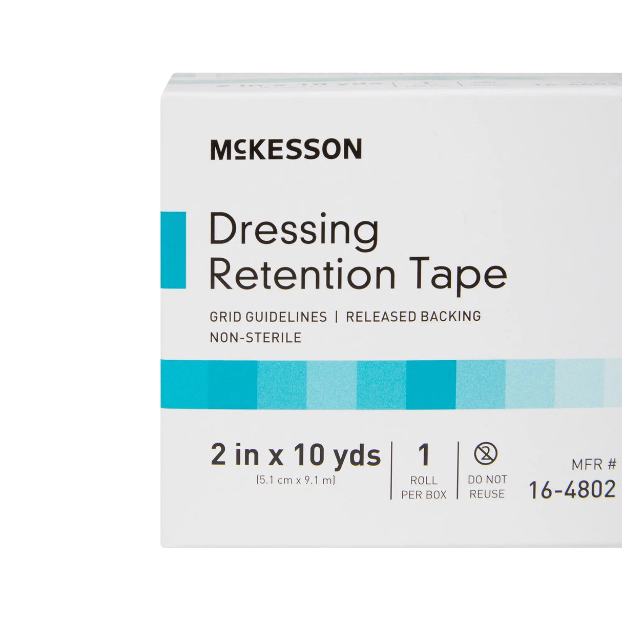 McKesson Nonwoven Fabric / Printed Release Paper Dressing Retention Tape, 2 Inch x 10 Yard, White McKesson